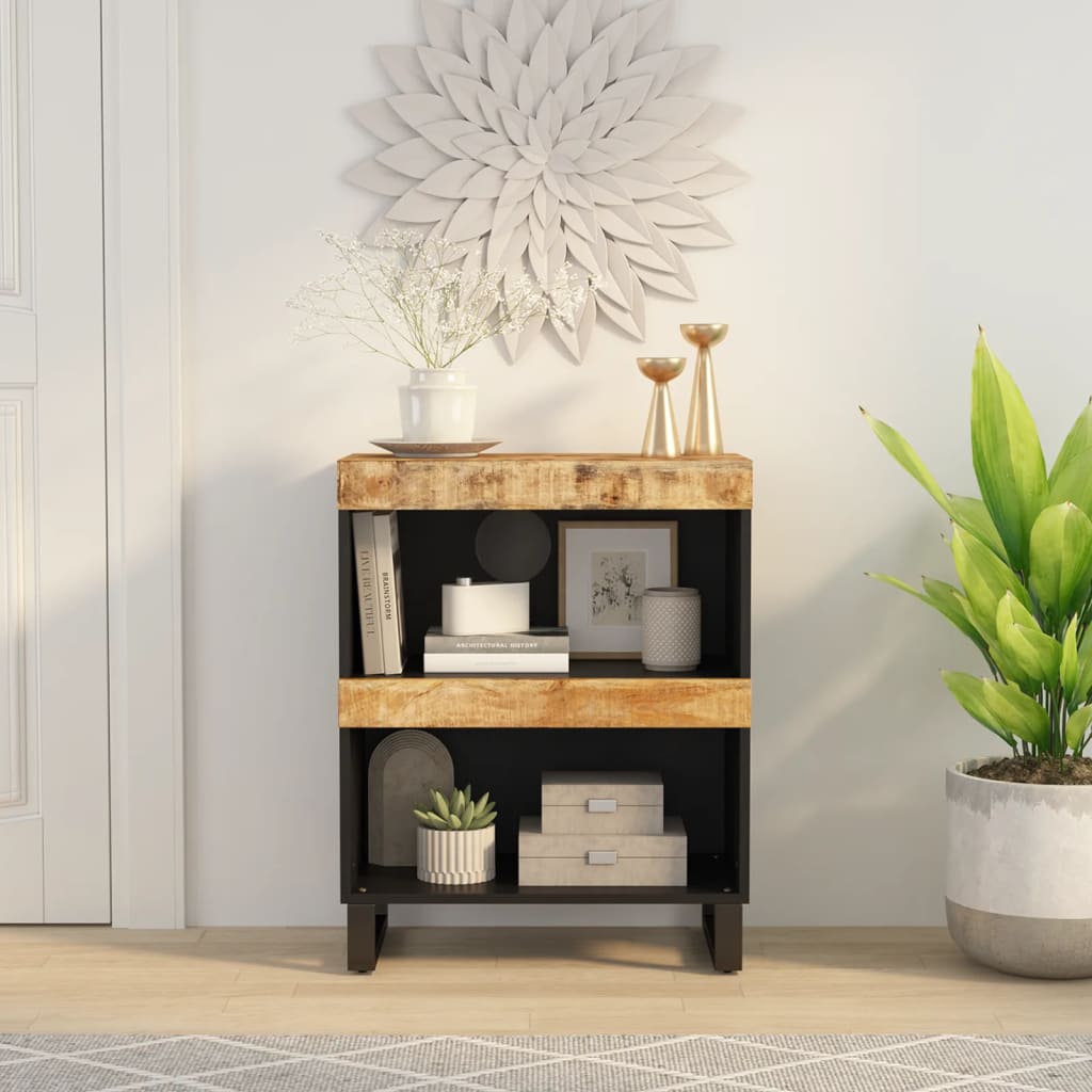 Beistellschrank 60x33x75 cm Massivholz Mango